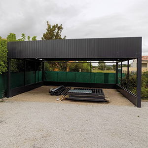 Tonnelle hangar en métal Negrepelisse